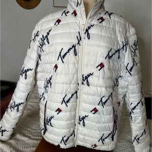RARE!! Tommy Hilfiger Repeated Logo Puffer Jacket